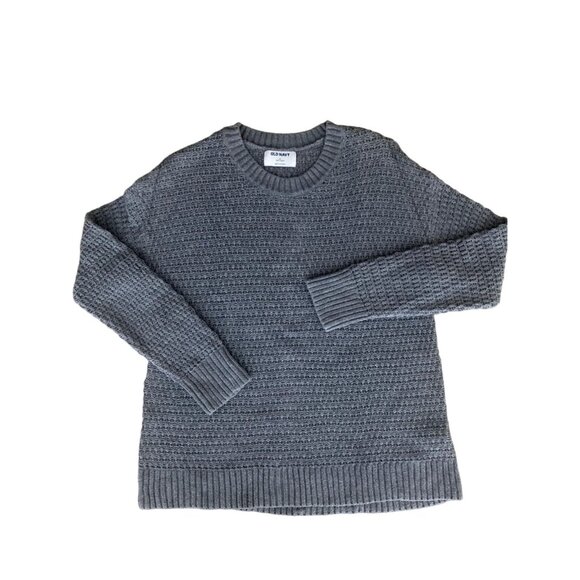 Old Navy Womens Gray Knit Sweater Pullover Crewneck Long Sleeve Size Small - Picture 9 of 11